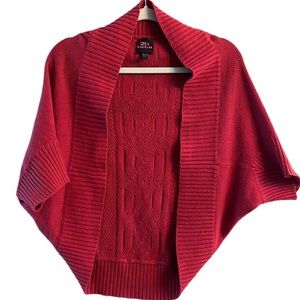 2b bebe women’s shrug sweater color red orange like new condition size P…